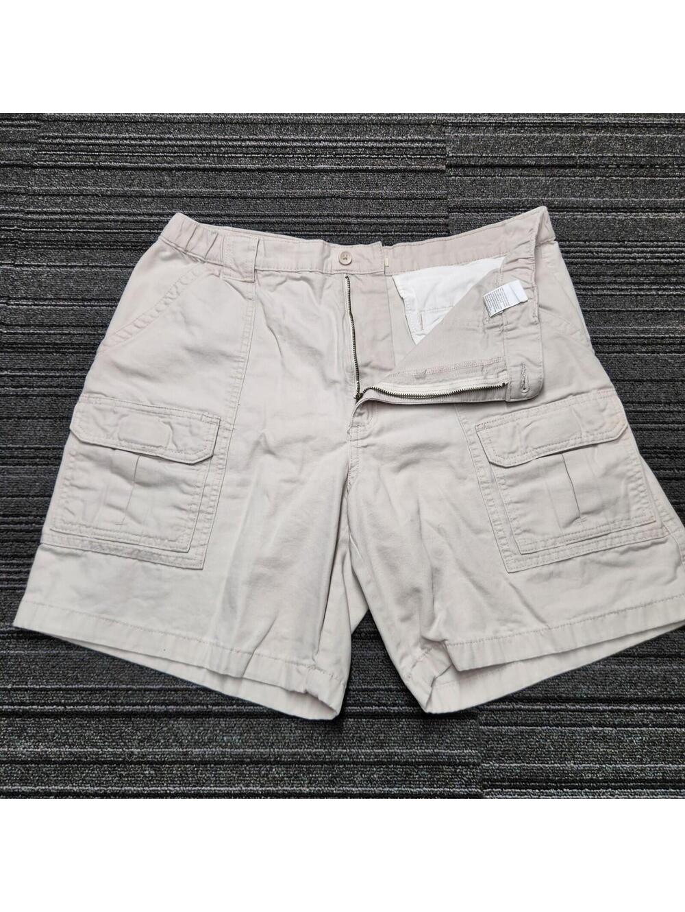 Savane Cargo Shorts Mens 36 Beige Khaki Cotton Utility Hiking Outdoor Casual